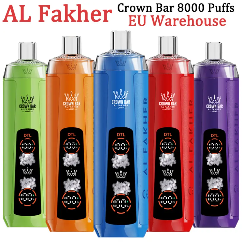 AL Fakher Crown Bar 8000 Puffs Crystal, Disposable Vape Euro vape store AL Fakher Crown Bar 8000 Puffs Crystal, Disposable Vape Euro vape store