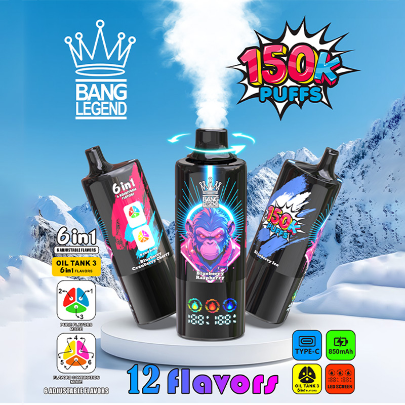 Bang Legend 6in1 150K Puffs, Disposable Vape 101