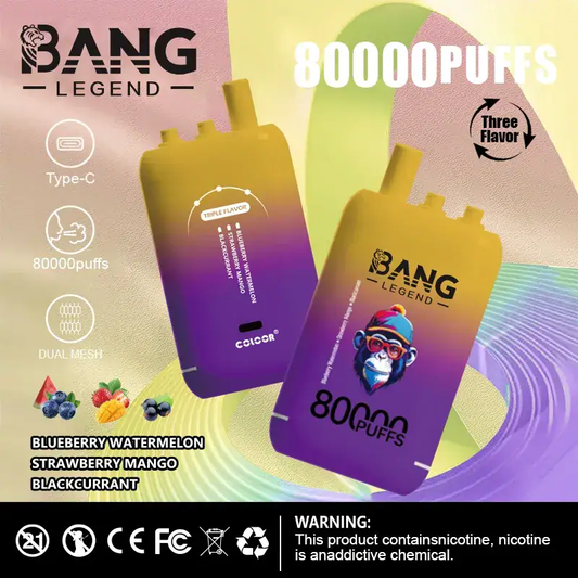 Bang Legend 80K Puffs, 80K Puffs, 3-in-1 Flavor | Disposable Vape