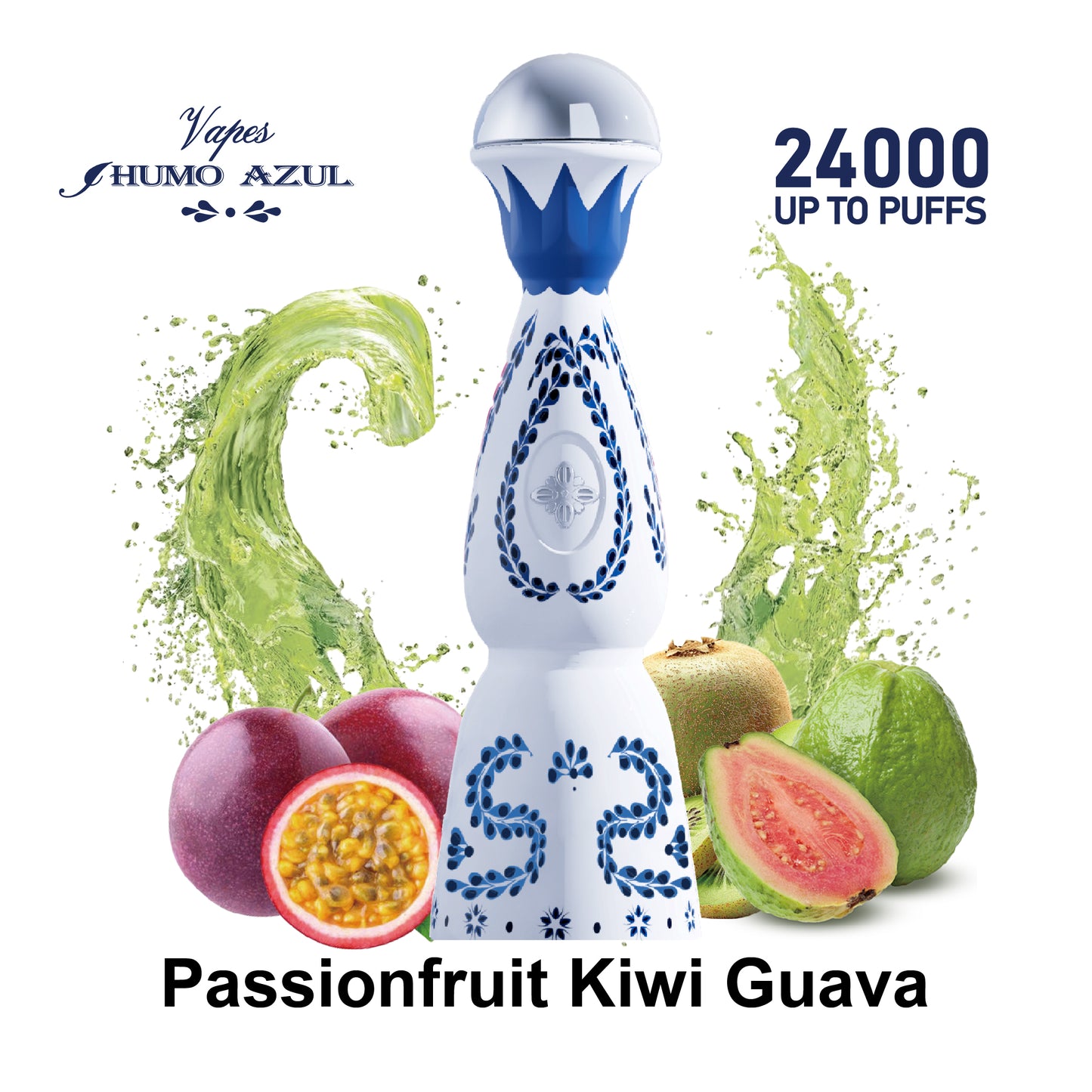 Humo Azul Tequila 24000 24K Puffs, 2% , Disposable Vape (10 pcs)