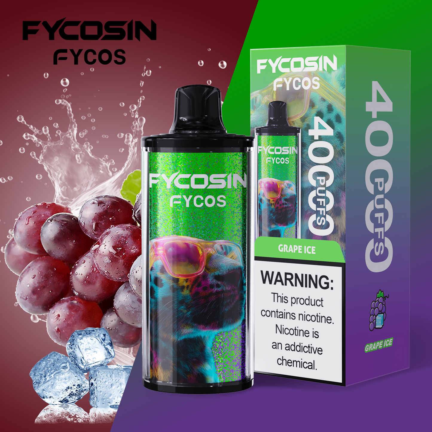 FYCOSin 40K Puffs, Disposable Vape ( MOQ : 10pcs / Pack )