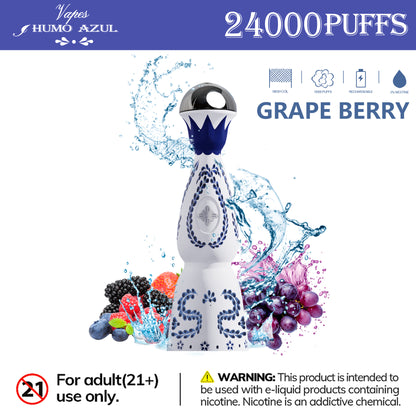 Humo Azul Tequila 24000 24K Puffs, 2% , Disposable Vape (10 pcs)
