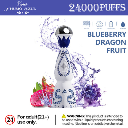 Humo Azul Tequila 24000 24K Puffs, 2% , Disposable Vape (10 pcs)
