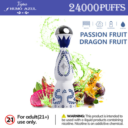 Humo Azul Tequila 24000 24K Puffs, 2% , Disposable Vape (10 pcs)