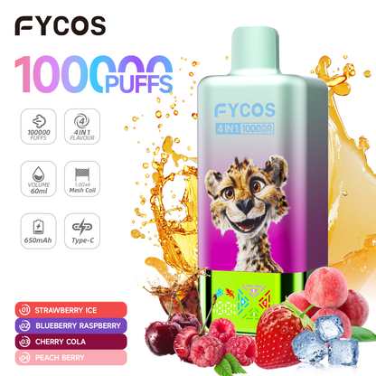 FYCOS 4in1 100K Puffs, Disposable Vape ( MOQ : 10pcs / Pack )