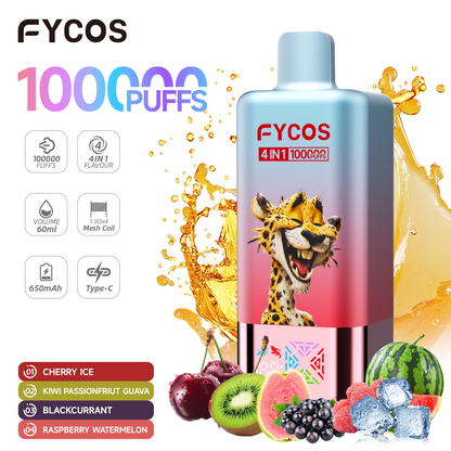 FYCOS 4in1 100K Puffs, Disposable Vape ( MOQ : 10pcs / Pack )