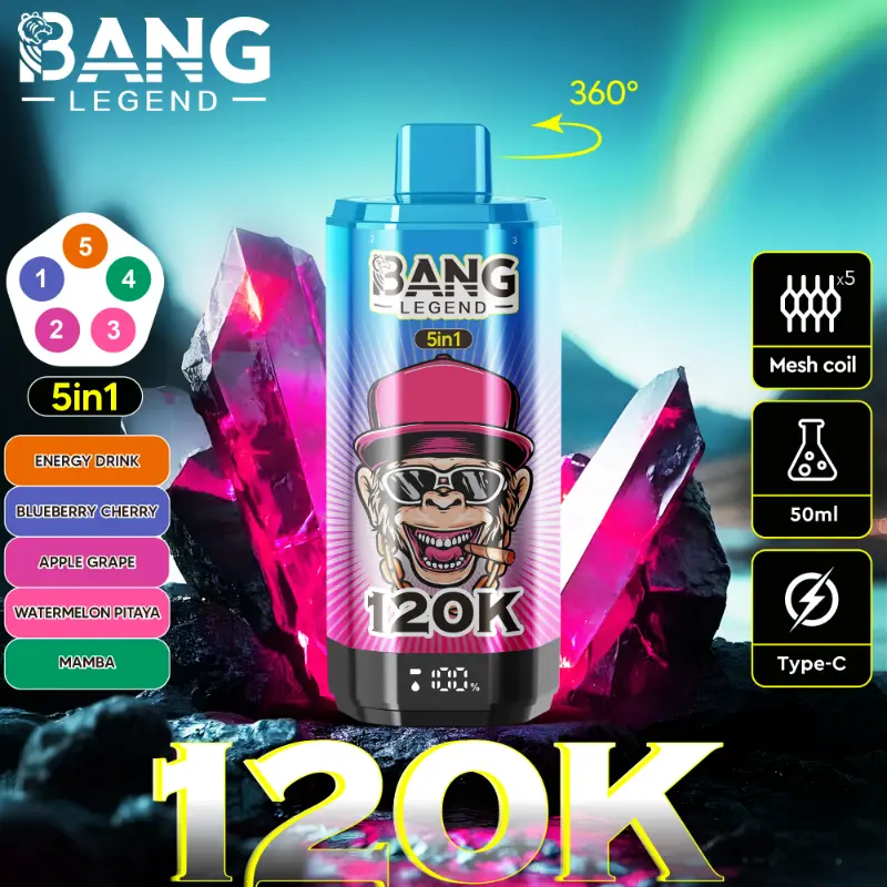 Bang Legend 5in1  120K Puffs, Disposable Vape
