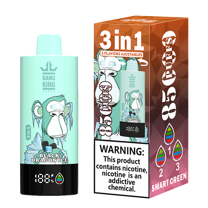 Bang King Triple 85K Puffs, 3in1 Flavors Disposable Vape