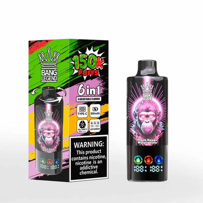 Bang Legend 150K Puffs, 6in1, Disposable Vape