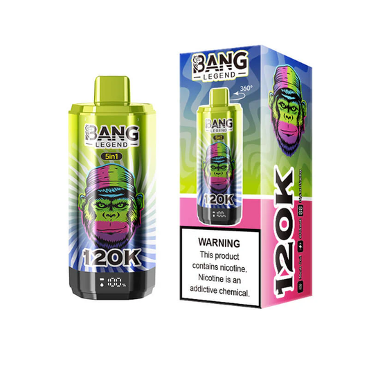 Bang Legend 120K Puffs, 5in1 Flavours， Disposable Vape