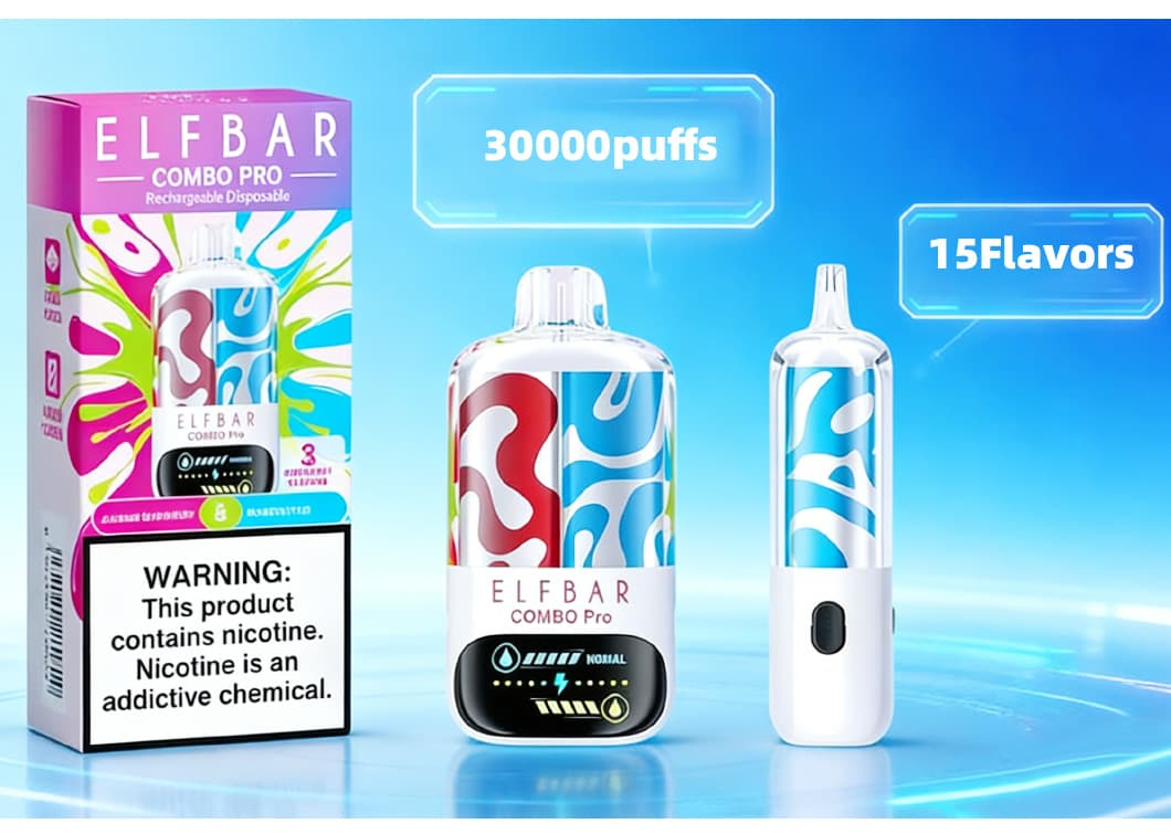 Elf Bar Combo Pro 30000 Puffs, Disposable Vape ( MOQ : 10pcs / Pack )