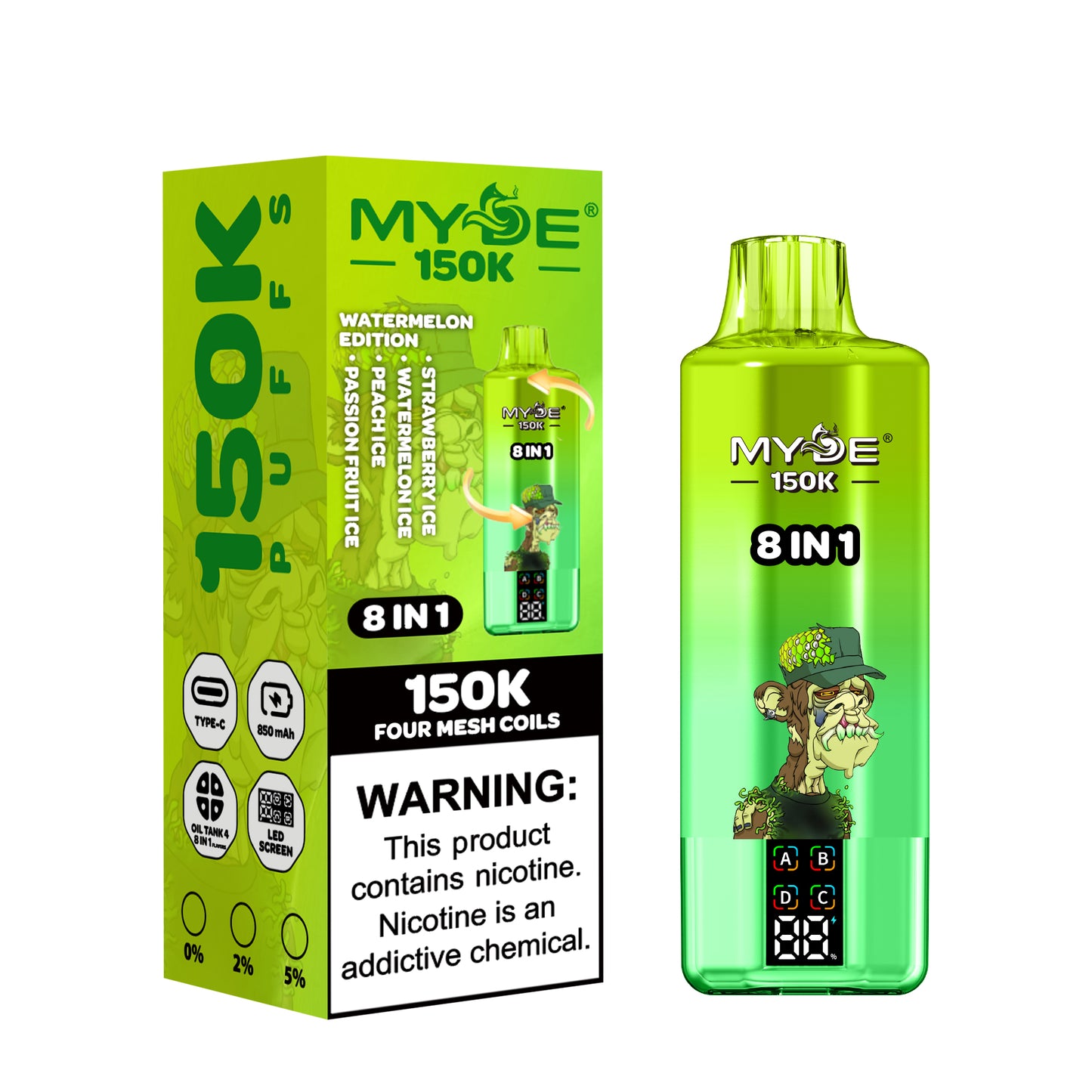 MYDE 8in1 150000 150K Puffs , Disposable Vape