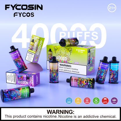 FYCOSin 40K Puffs, Disposable Vape ( MOQ : 10pcs / Pack )