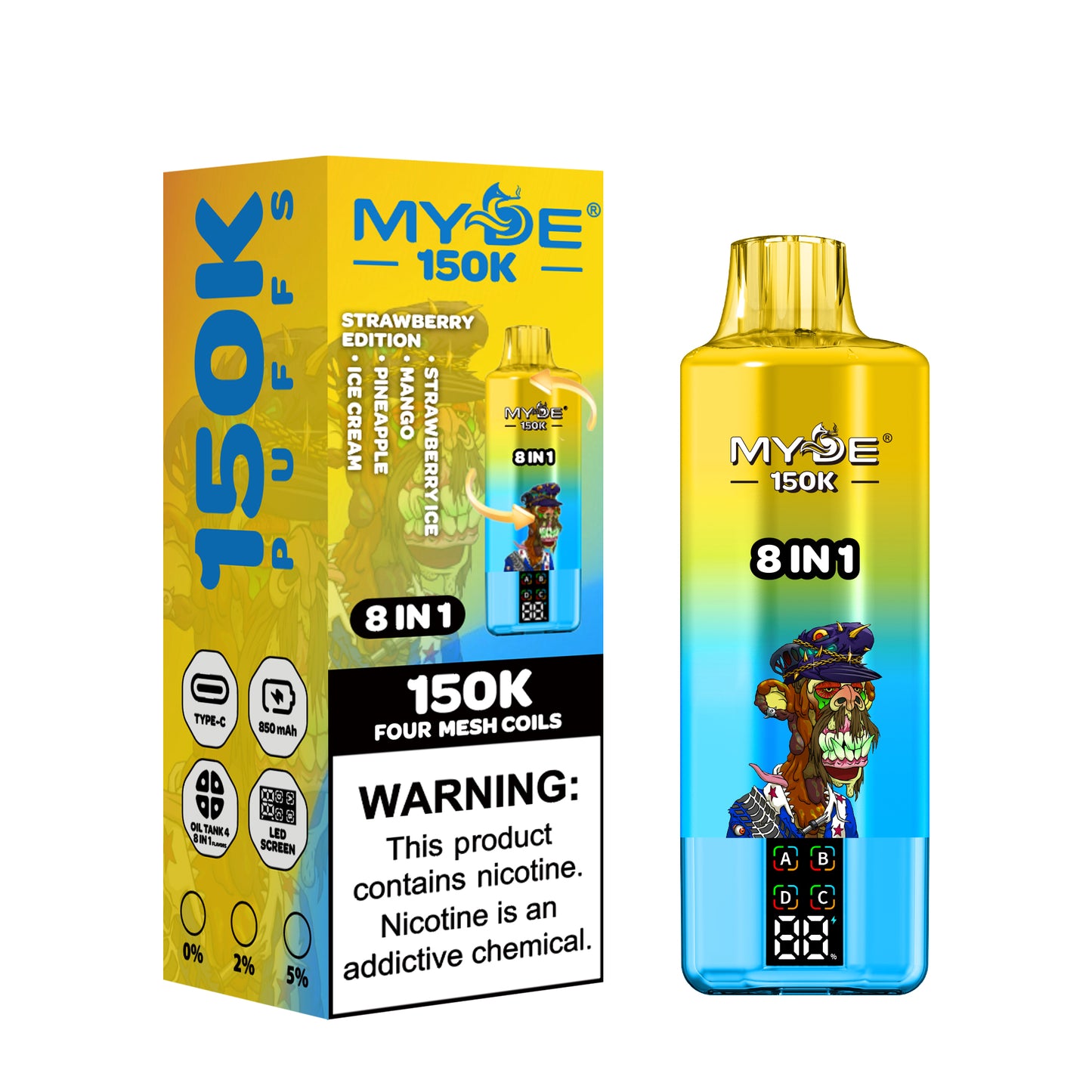 MYDE 8in1 150000 150K Puffs , Disposable Vape