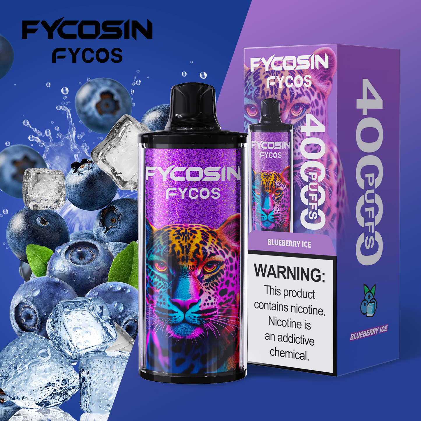 FYCOSin 40K Puffs, Disposable Vape ( MOQ : 10pcs / Pack )