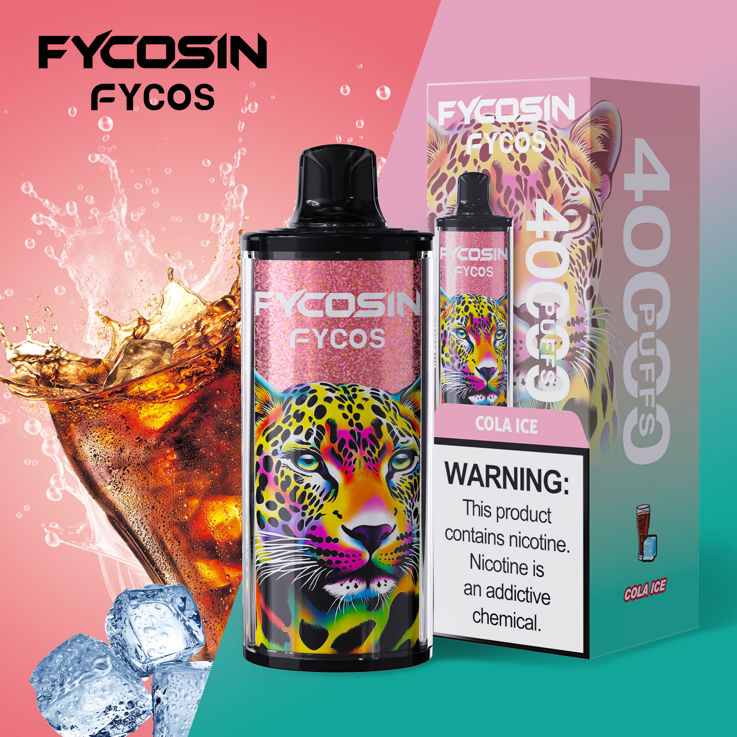 FYCOSin 40K Puffs, Disposable Vape ( MOQ : 10pcs / Pack )