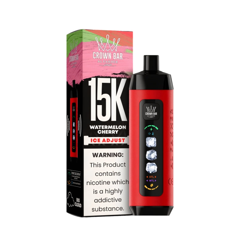 AL Fakher Crown Bar Ice Adjust 15000 15K Puffs,  Disposable Vape (10 pcs)