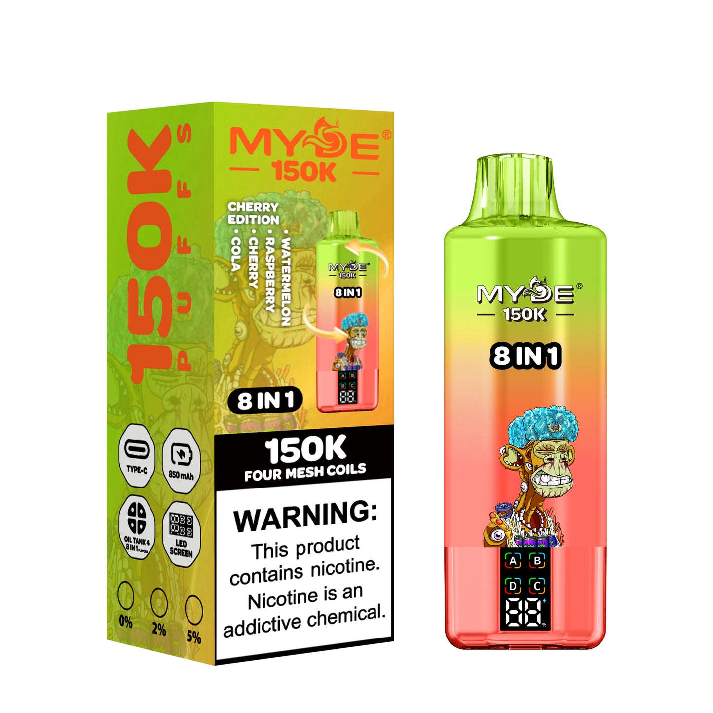 MYDE 8in1 150000 150K Puffs , Disposable Vape