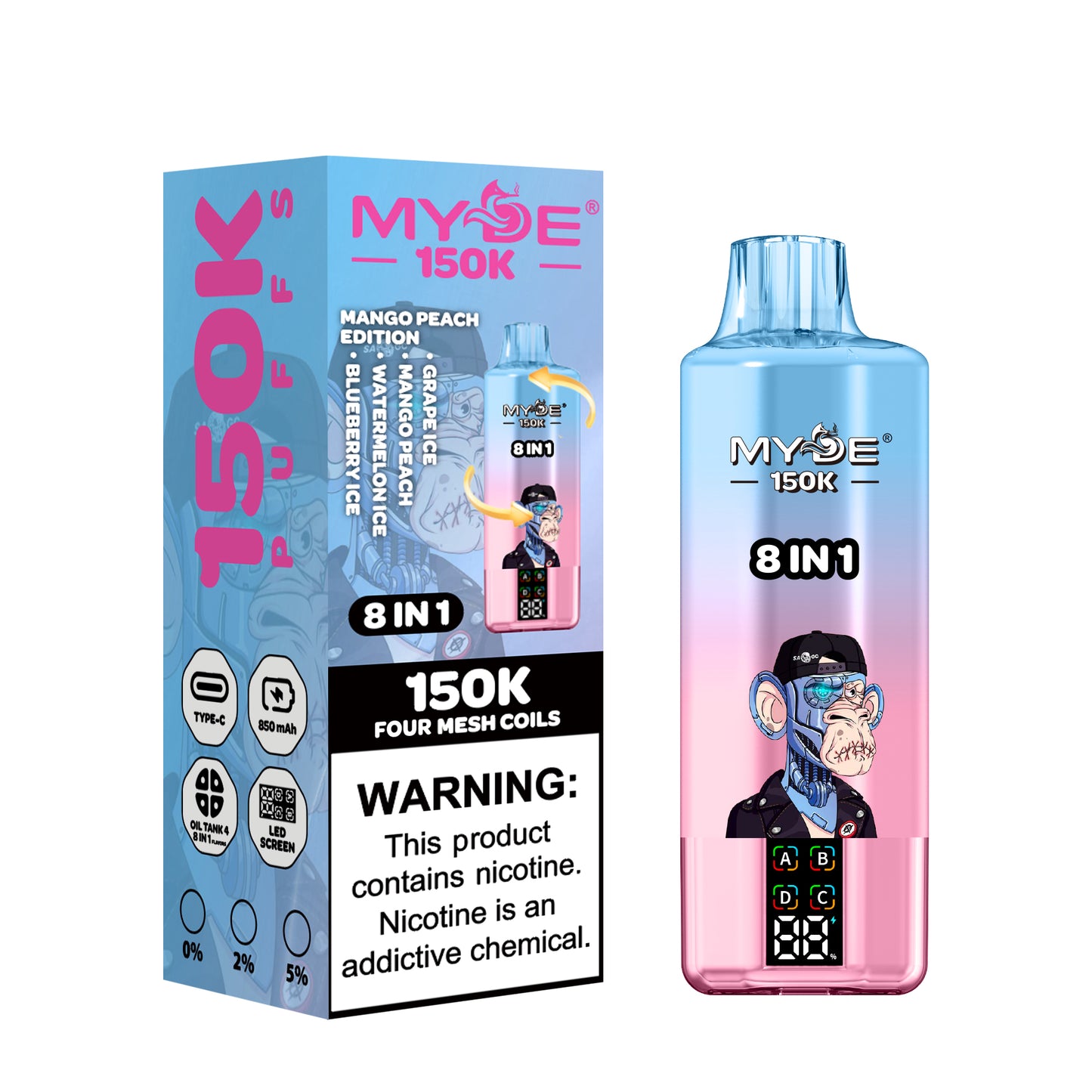 MYDE 8in1 150000 150K Puffs , Disposable Vape