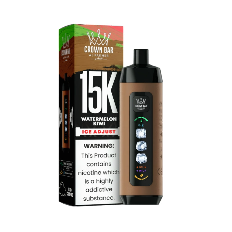 AL Fakher Crown Bar Ice Adjust 15000 15K Puffs,  Disposable Vape (10 pcs)