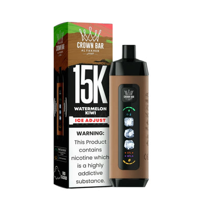 AL Fakher Crown Bar Ice Adjust 15000 15K Puffs,  Disposable Vape (10 pcs)