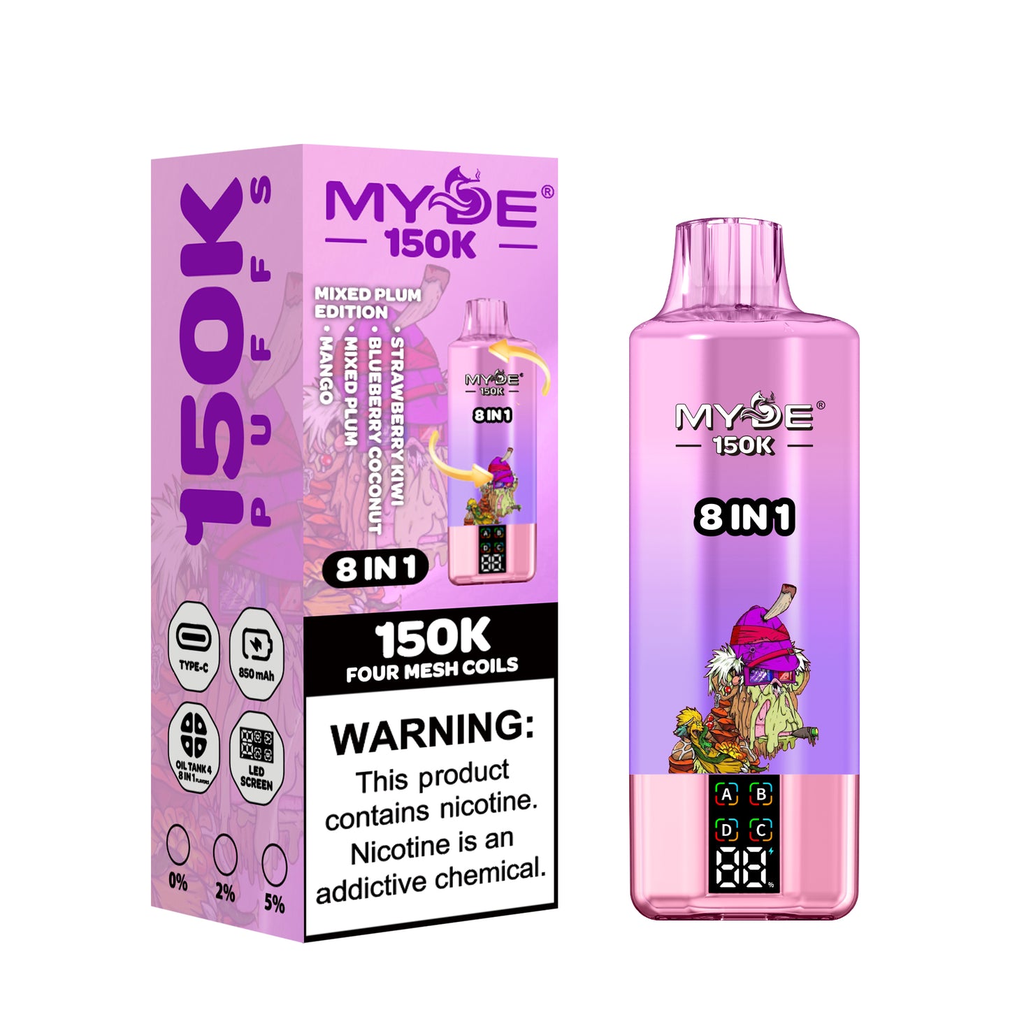 MYDE 8in1 150000 150K Puffs , Disposable Vape