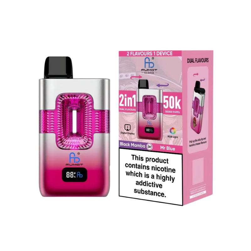 Fumot ECO 2in1 Dual Flavour 50000 50K Puffs, Disposable Vape（10 pcs）