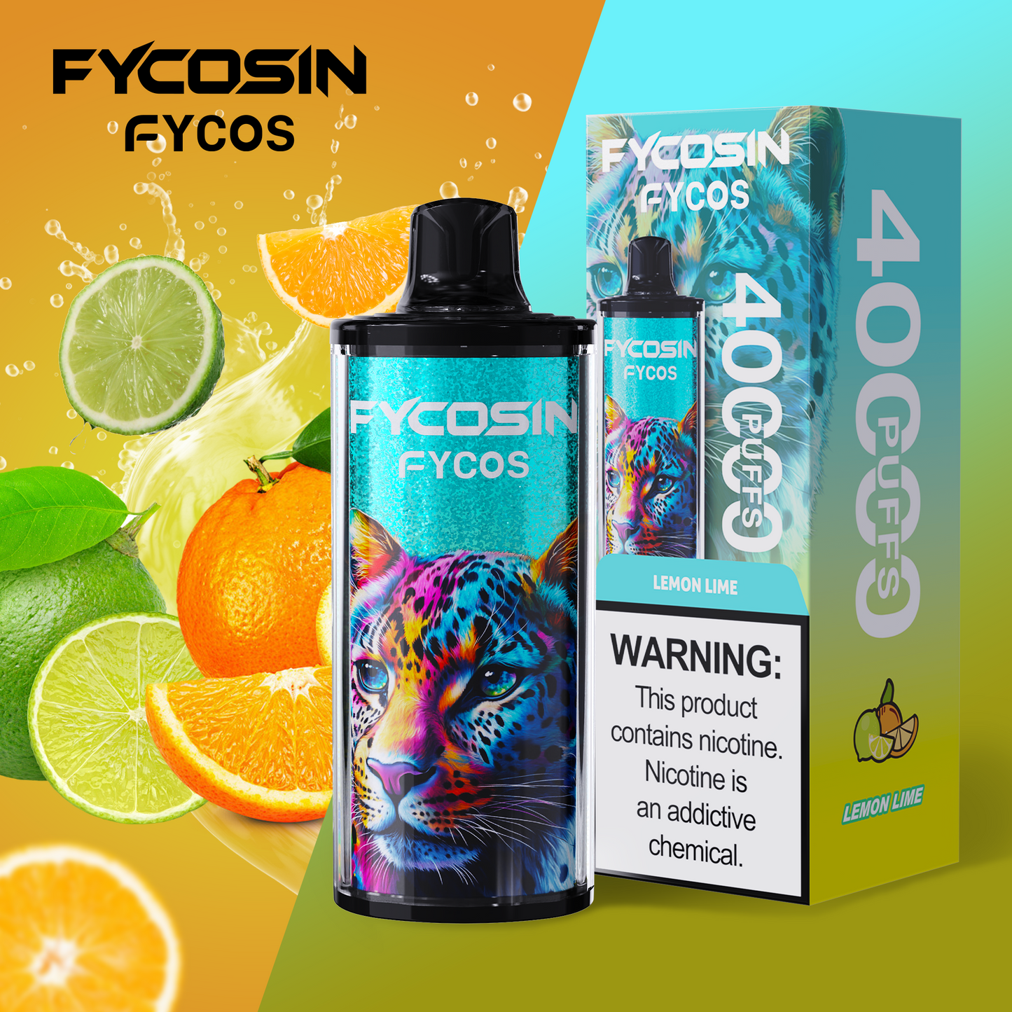 FYCOSin 40K Puffs, Disposable Vape ( MOQ : 10pcs / Pack )