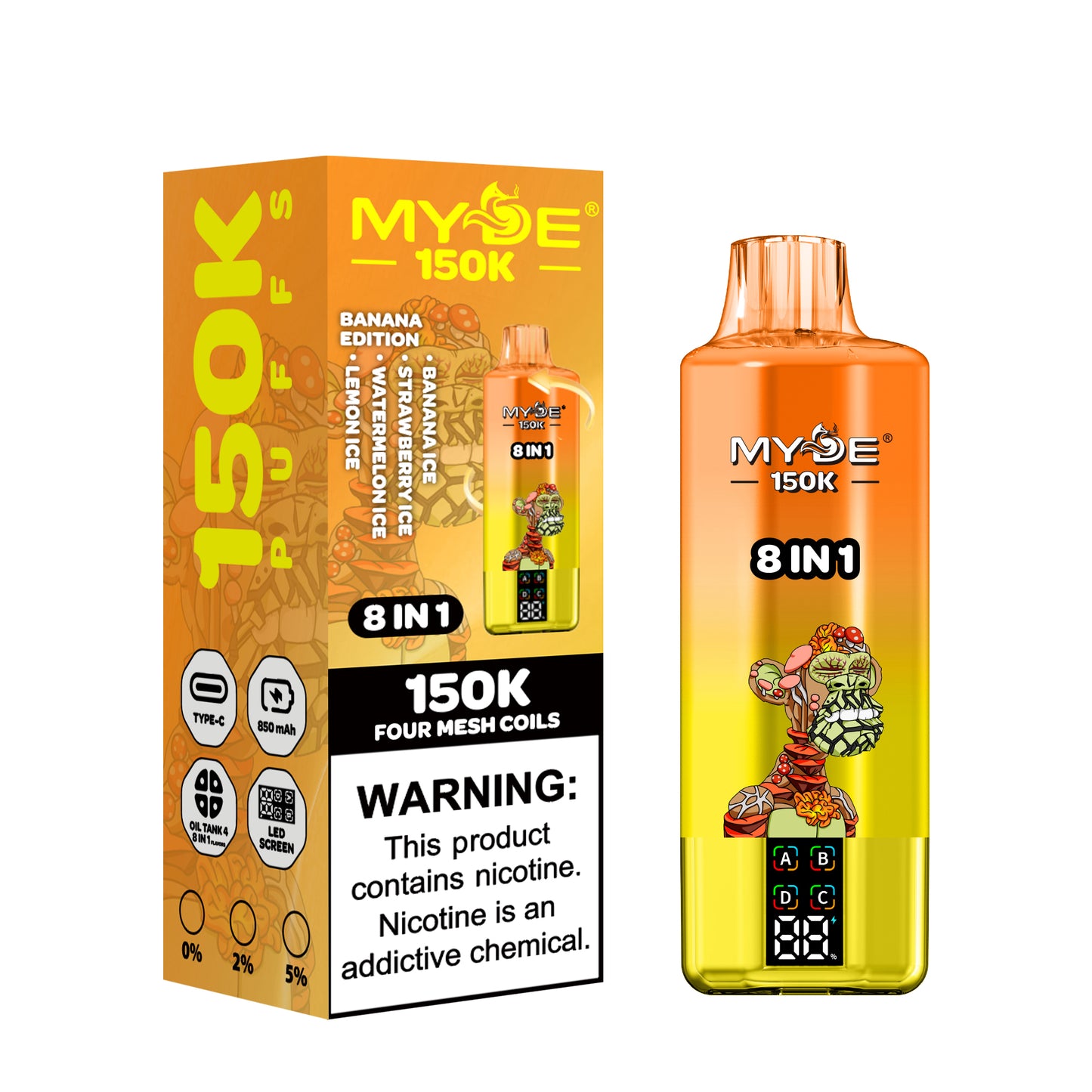MYDE 8in1 150000 150K Puffs , Disposable Vape