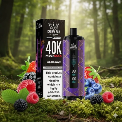 AL Fakher Mega Max 40K Puffs Crown Bar Shisha , Disposable Vape