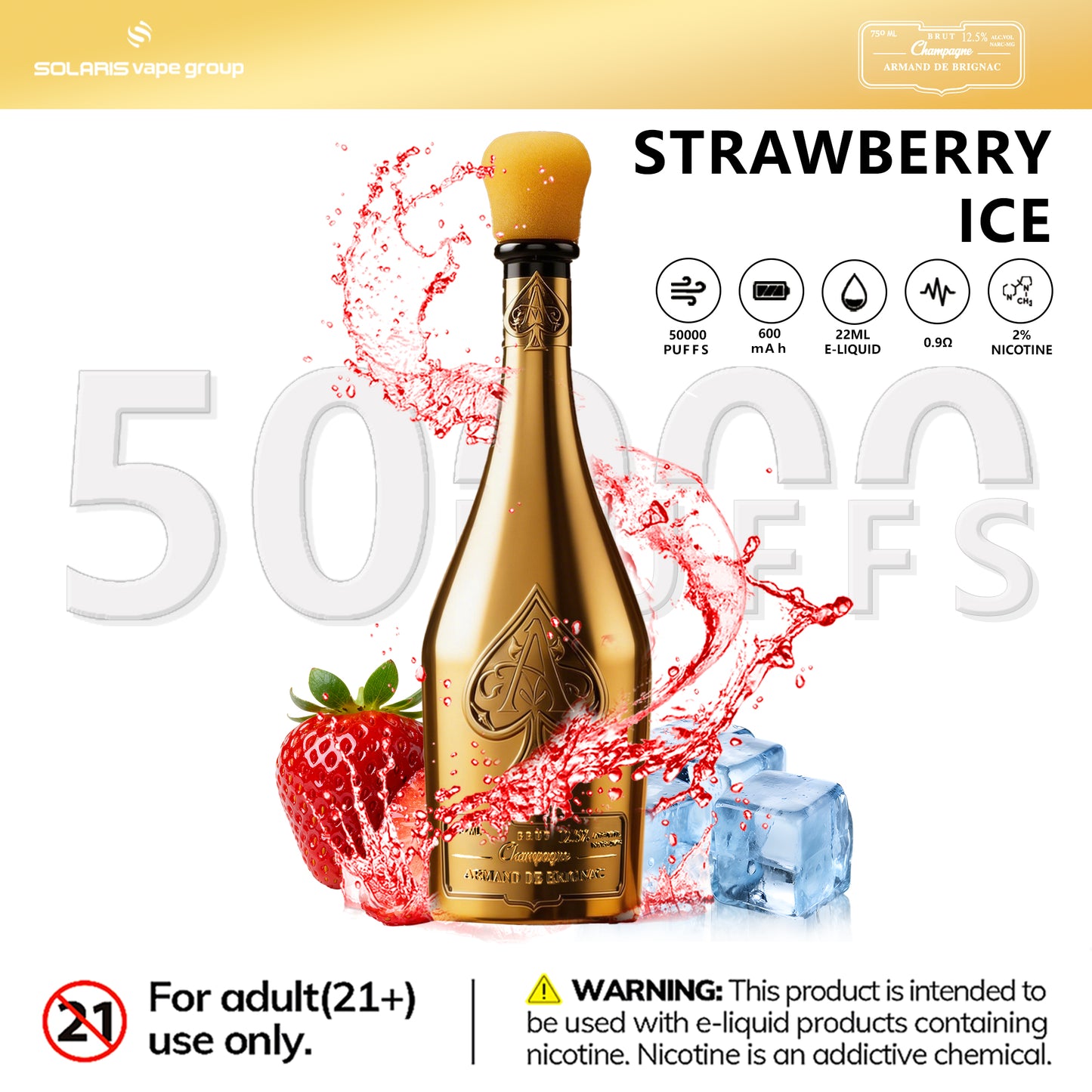 ARMAND DE BRIGNAC 50K PuffS,  goldEN