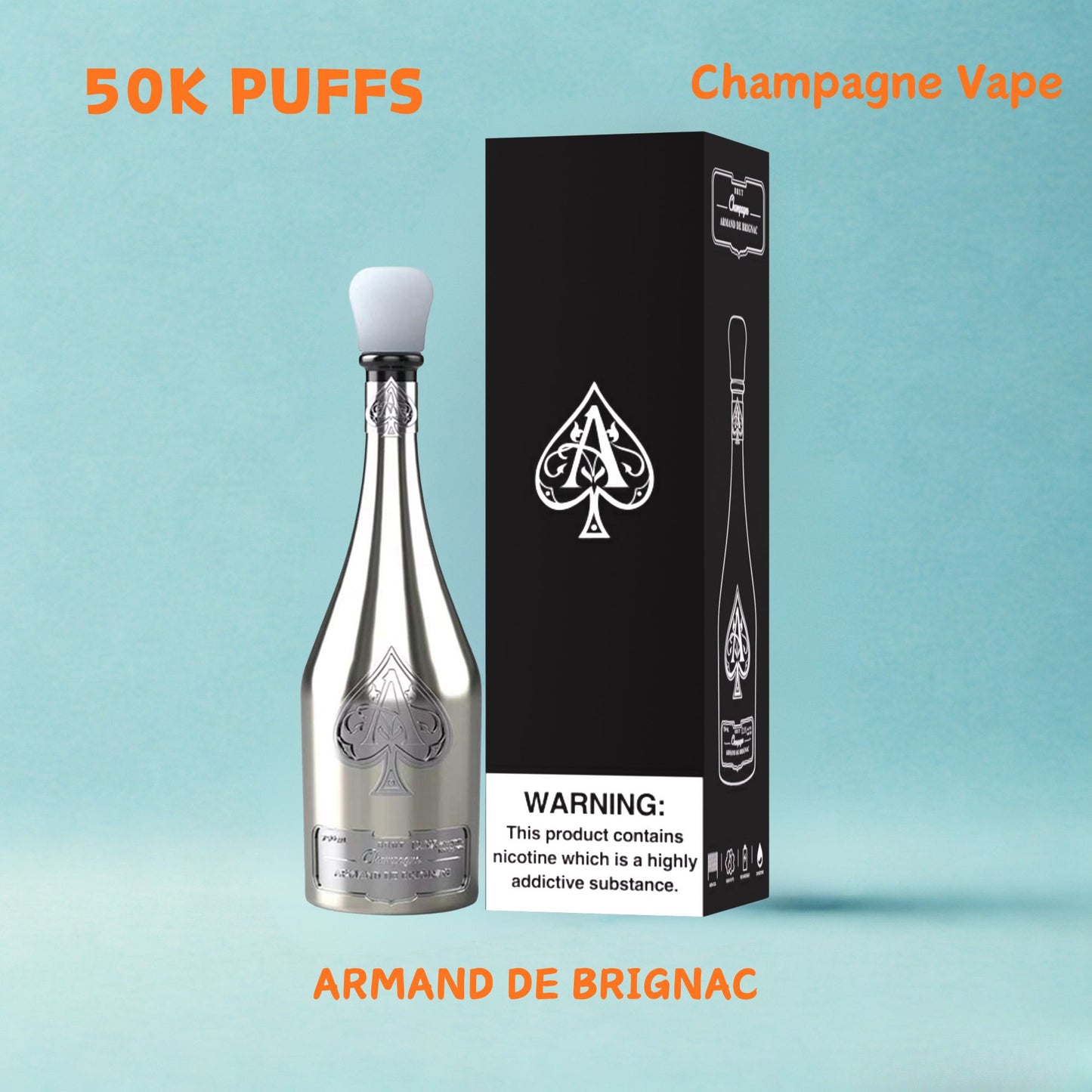 ARMAND DE BRIGNAC 50K Puffs, Disposable Vape  silver