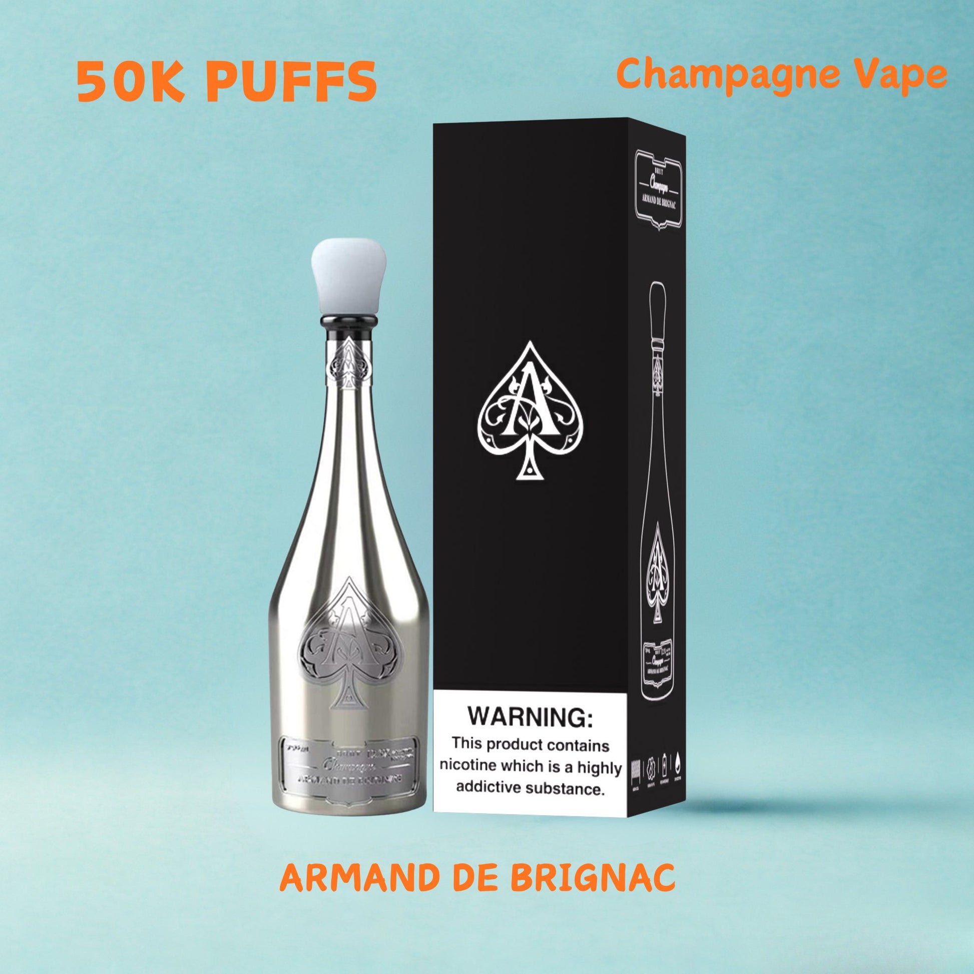 ARMAND DE BRIGNAC 50K Puffs, Disposable Vape  silver
