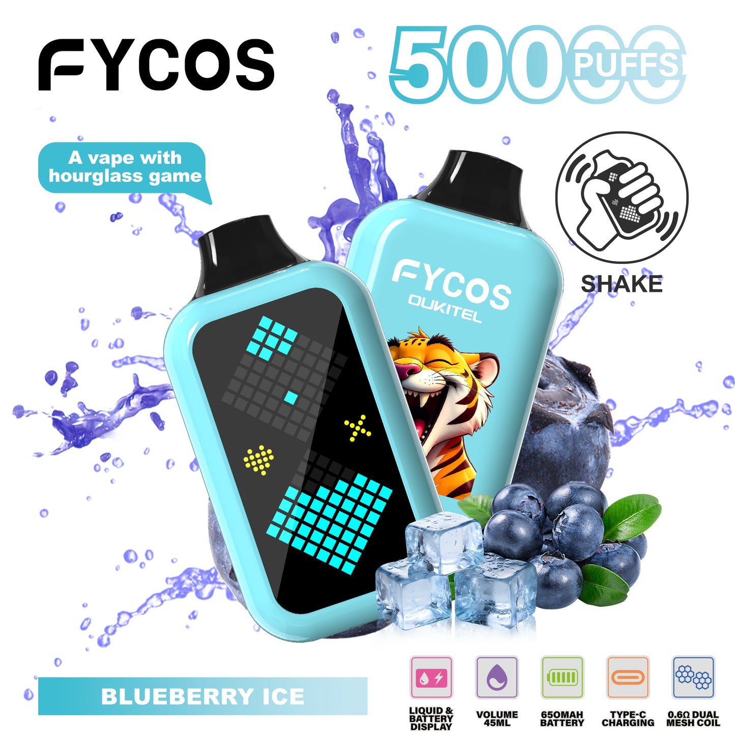 FYCOS Player 50K Puffs, Disposable Vape ( MOQ : 10pcs / Pack )