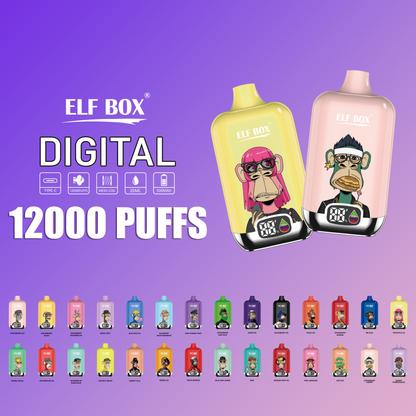 Elf Box Digital 12000 Puffs, Disposable Vape,2%