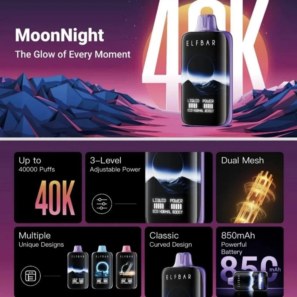 Elf Bar Moon Night 40000 40K Puffs, Disposable Vape 08