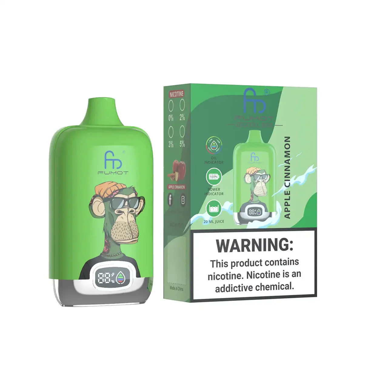 Fumot Digital Box 12000 12K Puffs, Disposable Vape 10