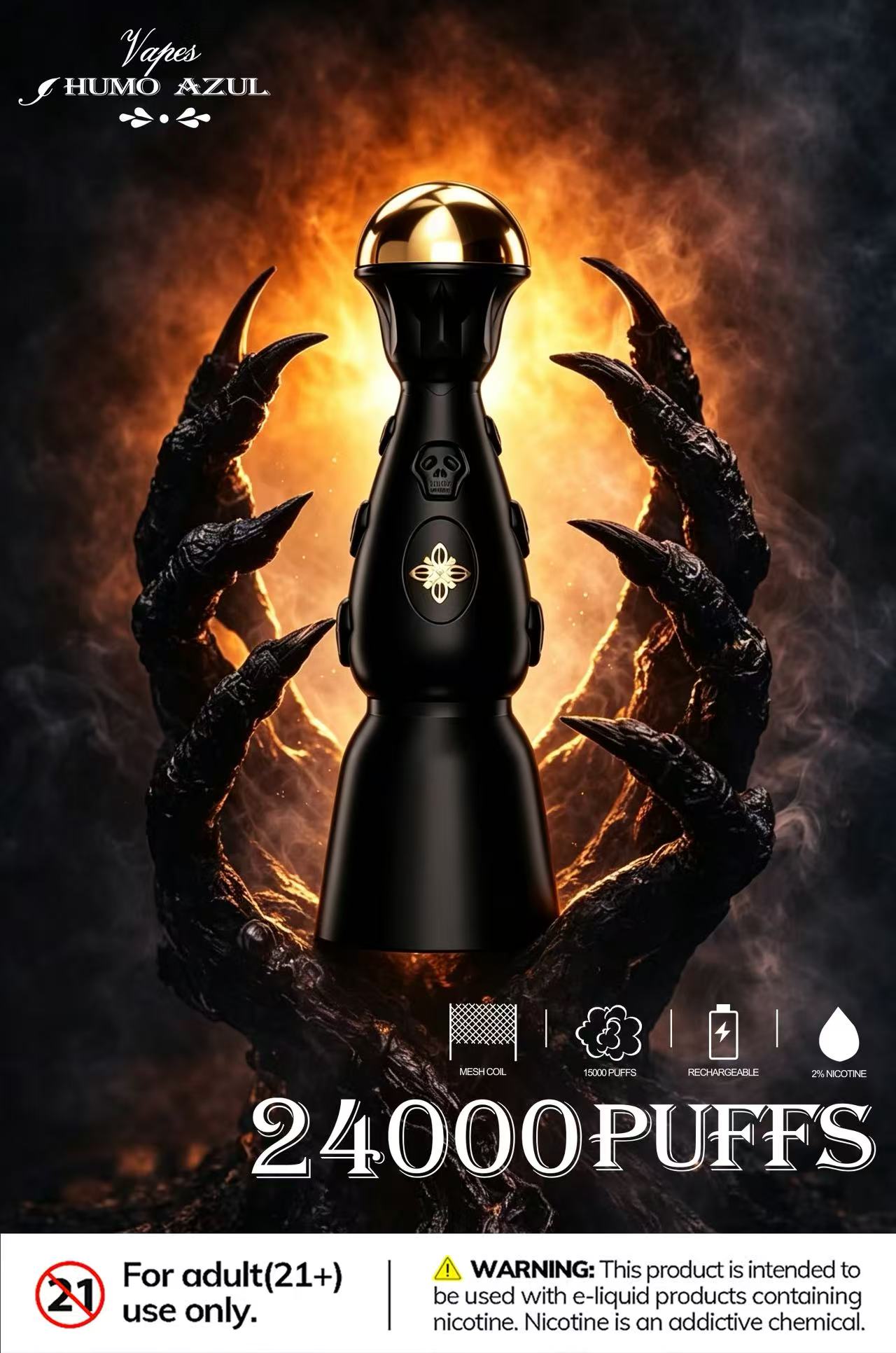 Humo Azul Dark Night version 24000 24K Puffs