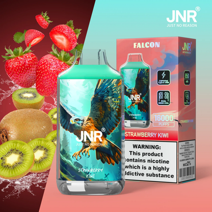 JNR Falcon 16000 Puffs | 2% strength, 22mL, dual mesh, airflow control, 850mAh, 28 tastes
