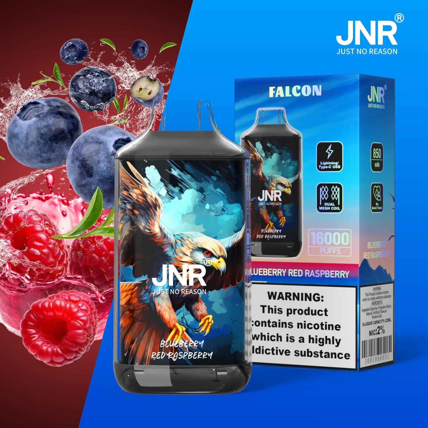 JNR Falcon  16K 16000 Puffs, EU warehouse