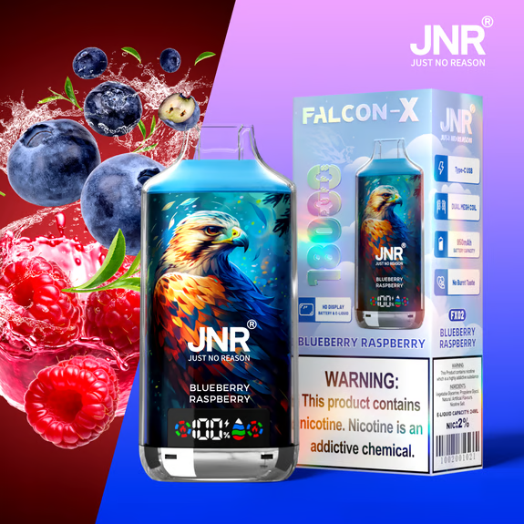 JNR Falcon X 18000 18K Puffs Dual Mesh LED Display 18K Wholesale