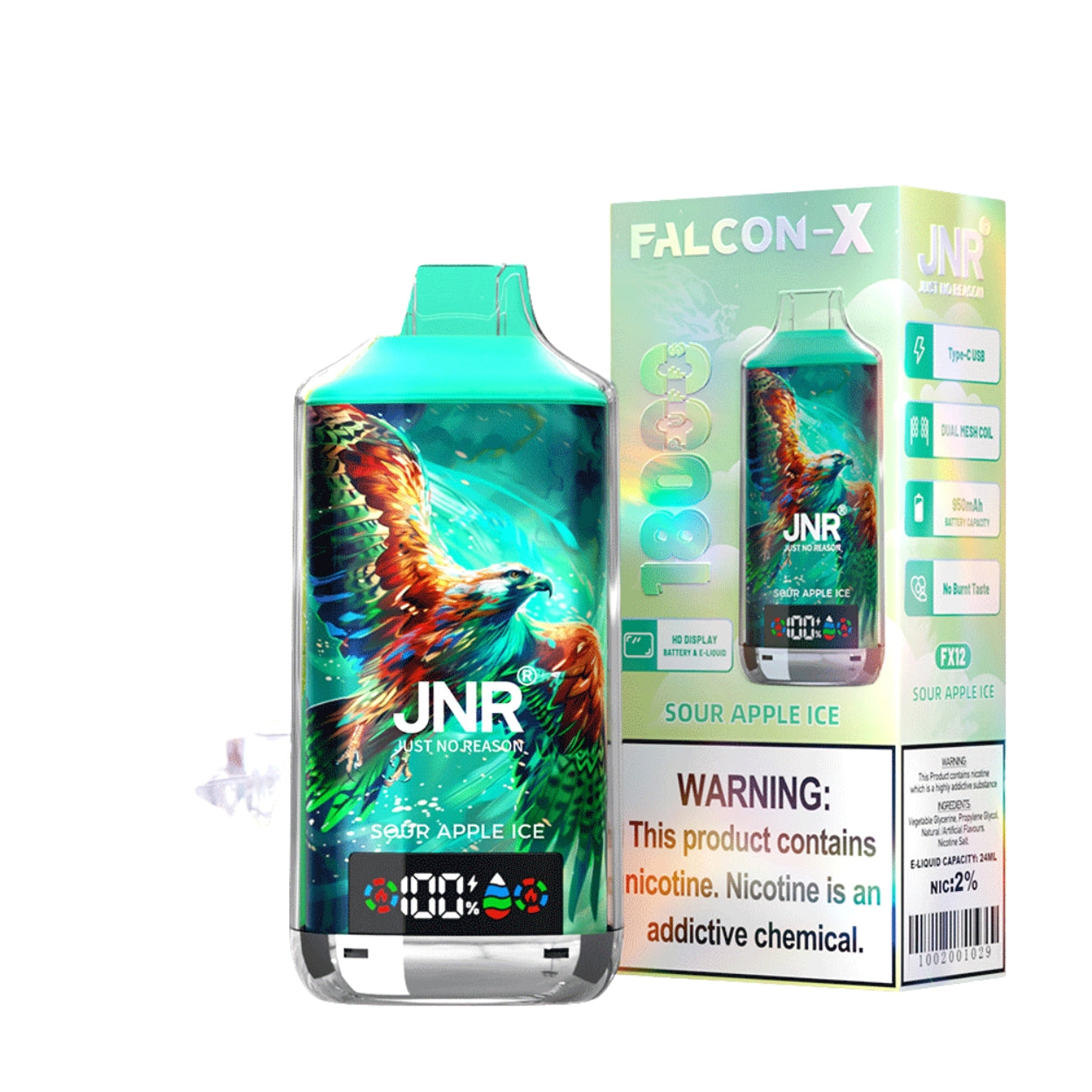 JNR Falcon X 18000 18K Puffs, LED Display, Disposable Vape 245