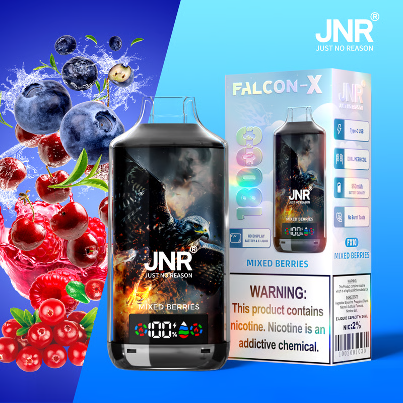 JNR Falcon X 18000 18K Puffs, LED Display, Disposable Vape 283