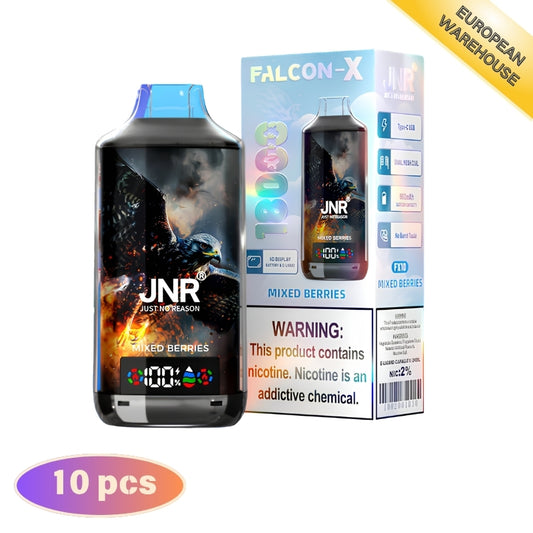 JNR Falcon X 18000 18K Puffs, Smart LED Display Disposable Vape（10 pcs）