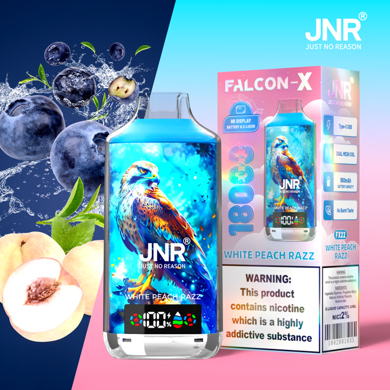 JNR Falcon X 18000 Puffs Dual Mesh LED Display