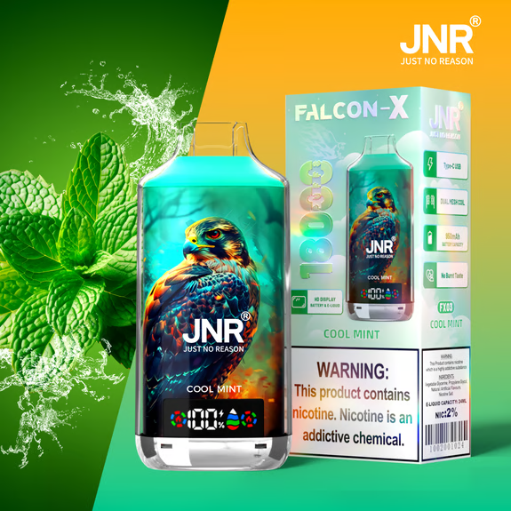JNR Falcon X 18000 Puffs Dual Mesh LED Display 18K Wholesale Rechargeable