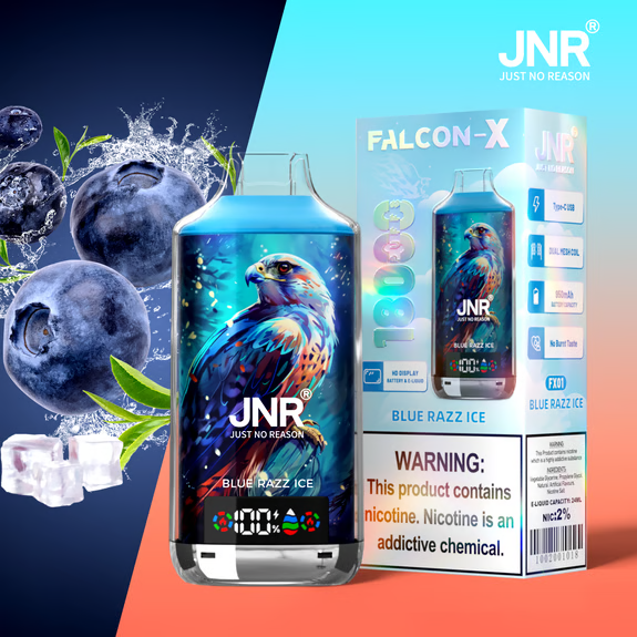 JNR Falcon X 18000 Puffs Dual Mesh LED Display 18K Wholesale Rechargeable Disposable Vapes