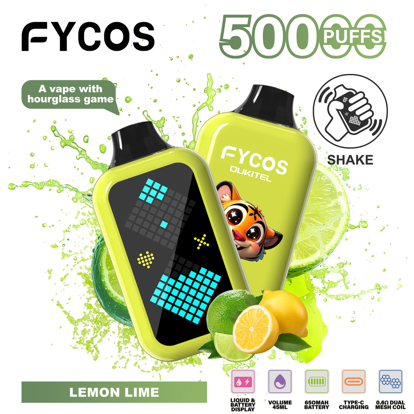 FYCOS Player 50K Puffs, Disposable Vape ( MOQ : 10pcs / Pack )
