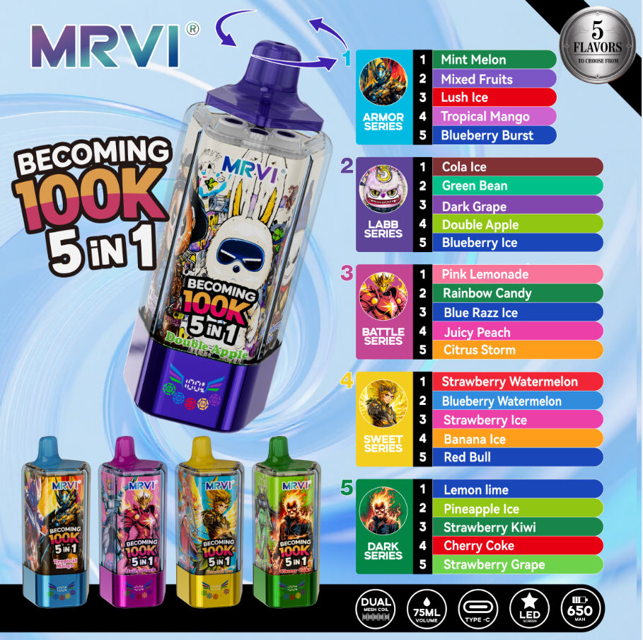 MRVI Becoming 5in1 100K Puffs, Disposable Vape