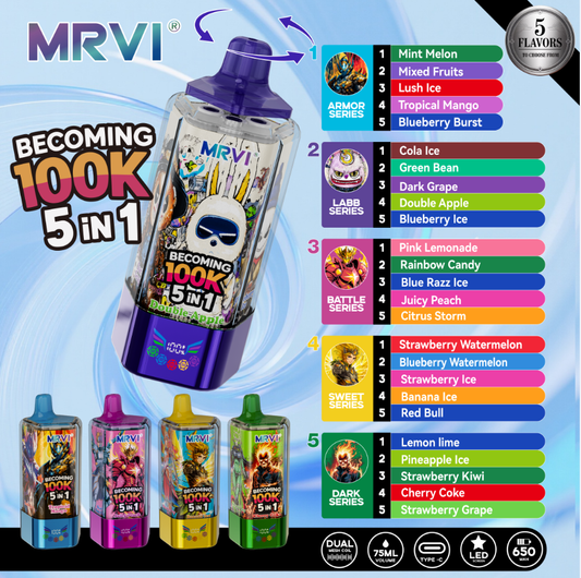 MRVI Becoming 5in1 100K Puffs, Disposable Vape